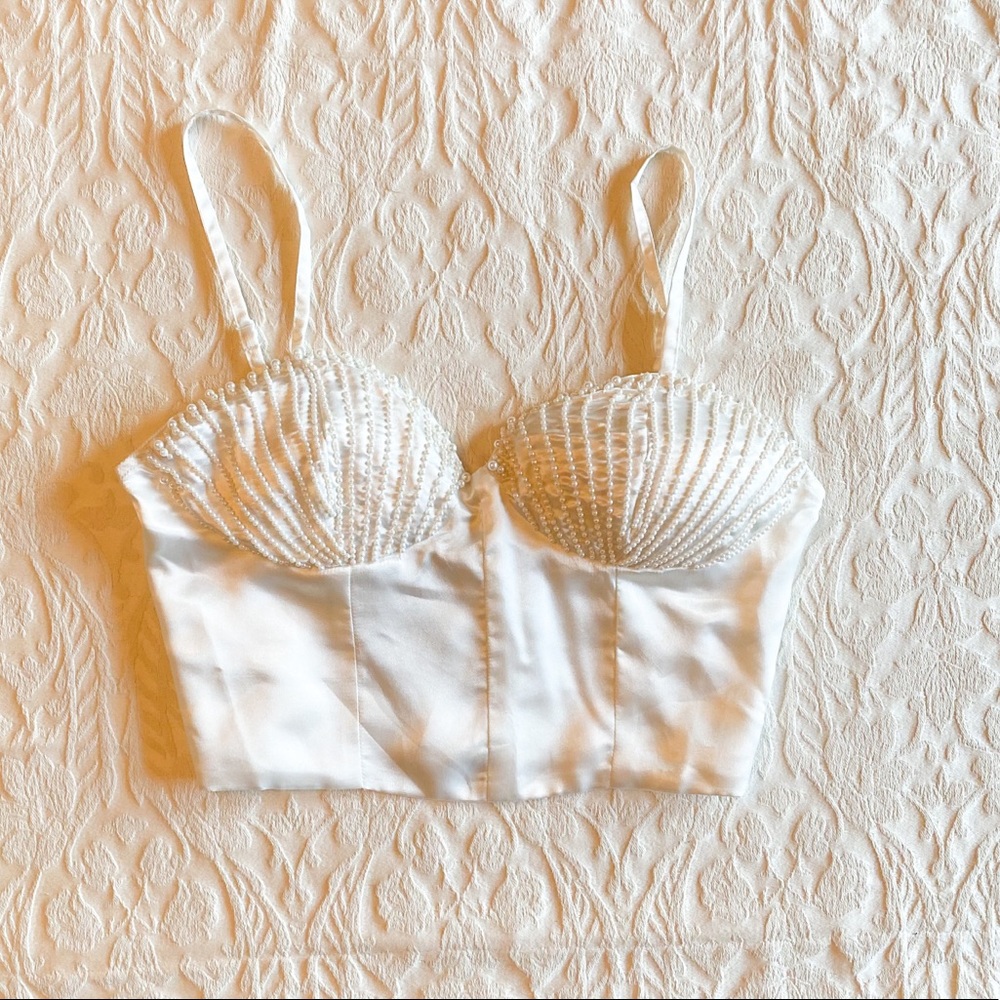 pretty little thing mermaid bustier style top